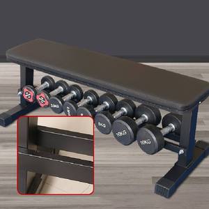 Banco plano multifunción ajustable con almacenamiento para el hogar o comercial <span class=keywords><strong>Fitness</strong></span> mancuernas equipo de ejercicio - Product Image 1