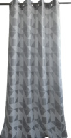 Rideau occultant chic et moderne, géométrique triangulaire, en jacquard, prêt à poser, avec œillets, design français, tissus contemporains.