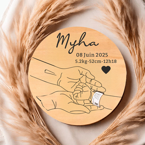 Custom Baby Birth Announcement Sign Personalized Baby Name Wooden Durable Hospital Newborn <strong>Photo</strong> Prop Factory Price - Product Image 3