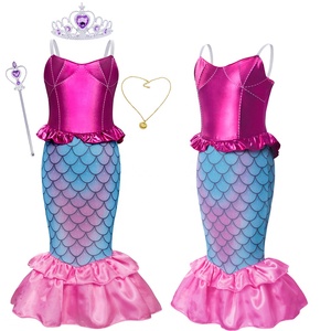 Disfraz de <span class=keywords><strong>Sirenita</strong></span> para Niña, Vestido de Princesa para Fiesta de Cumpleaños con Temática de Sirena, Disfraz de Cola de Sirena para Nadar, Disfraz de Halloween - Product Image 3