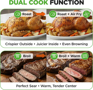 เตาอบลมร้อนอเนกประสงค์ สเตนเลสสตีล ประหยัดพลังงาน ขนาด 30 ลิตร 1800 วัตต์ ดีไซน์ใหม่ปี 2025 สำหรับครัวสุขภาพ ไร้น้ำมัน - Product Image 6