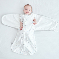 Nouveau design d'emmaillotage en coton bio super doux et chaud pour bébé avec un design mignon sûr et respirant pour les enfants