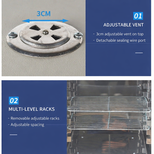 Horno de Secado por Aire Forzado, Horno de Circulación de Aire Caliente, Horno de Secado a Temperatura Constante, Acero Inoxidable, 220V/380V, hasta 300°C ° C - Product Image 4