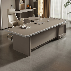 Escritorio de Oficina en Forma de L de Madera de Alta Calidad, Estilo Moderno y Lujoso para Jefe/CEO, Muebles de Oficina de Lujo - Product Image 5