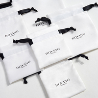 Huanyang — pochette à cordon en velours blanc, ODM OEM, sacs d'emballage de bijoux