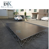 Plateforme de scène pliable en alliage d'aluminium de haute qualité, scène intelligente pliable pour événements et concerts en plein air
