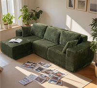 Ensemble de canapé-lit modulaire en tissu de luxe moderne, de forme carrée, réglable, durable, avec rembourrage en mousse pour la maison, le salon et l'hôtel