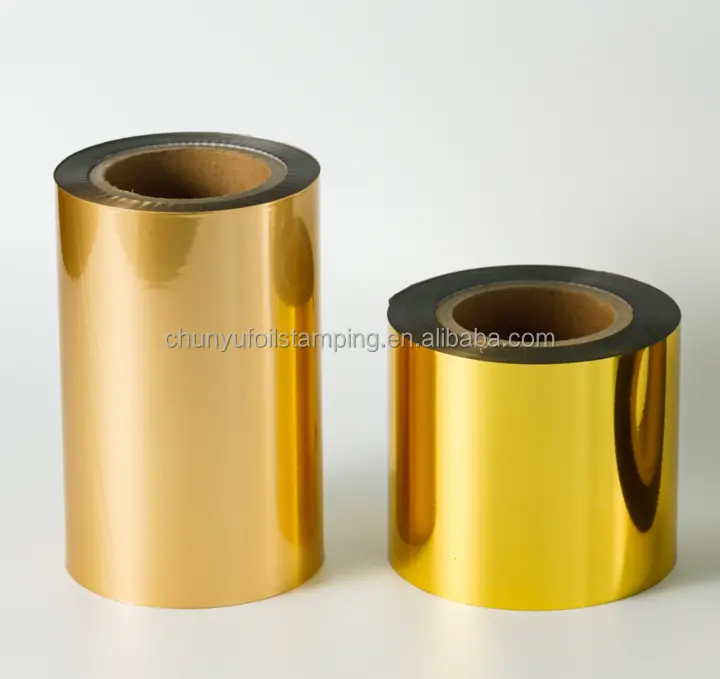 Golden China Wholesale Heat Transfer Foil Hot Stamping Film For coated or uncoated paper