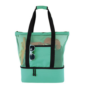 <span class=keywords><strong>Bolsa</strong></span> de Playa Extra Grande de Malla, <span class=keywords><strong>Bolsa</strong></span> de Compras y Viaje, Plegable, con Bolsillos y Compartimentos de Almacenamiento para Mujeres y Hombres - Product Image 2