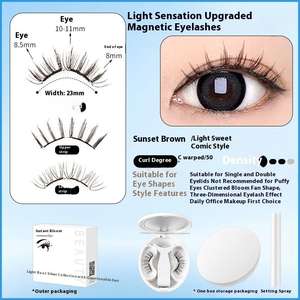 2025 संस्करण व्यक्तिगत पुनः प्रयोज्य नरम चुंबकीय पलकों को गोंद के बिना तय किया गया - Product Image 4
