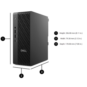 Computadora de Escritorio Dell Pro Max Micro FCM2250 U7-265 8G 256G Original, con WiFi 7, Windows 11, 280W, Mini Estación de Trabajo Gráfica - Product Image 6