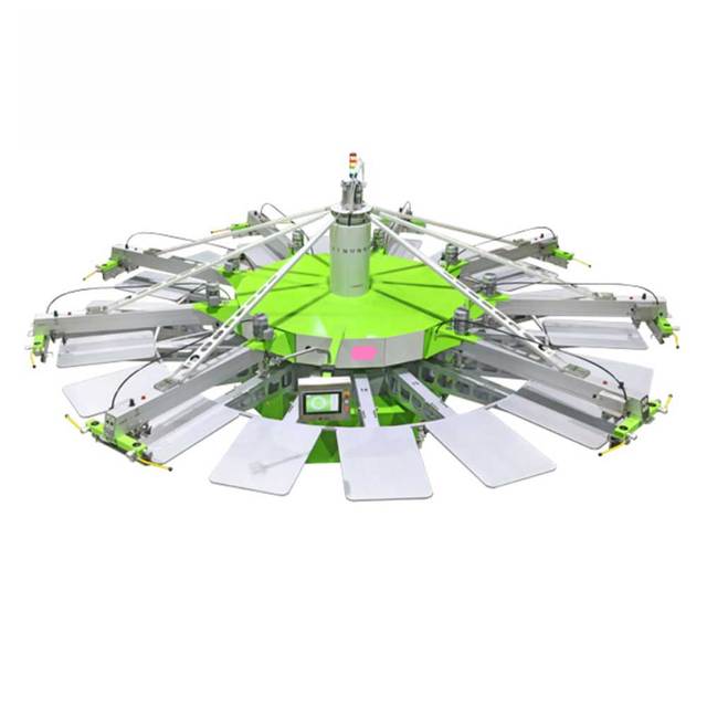 Carousel Rotary 3 Color 10 Station Automatic Screen Printing Press for T-shirt Screen Printing Machine