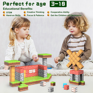 New magnetics DIY vuông Cube từ khối xây dựng trẻ em lắp ráp khối từ - Product Image 5