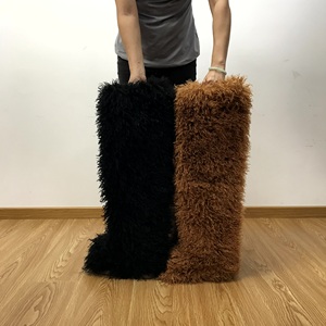 2025 חורף חם נשים רכות חמות באיכות גבוהה קטיפה מעל הברך מונגוליאנית מגפי שלג חורף - Product Image 5