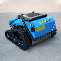 In China gemaakte kettingaangedreven RC grasmaaier, mini rupsmaaier, op benzine, met verwisselbare accessoires