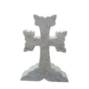 カスタマイズされたメモリアルカラーラホワイトマーブルフラットベンチ墓石墓石 - Product Image 4