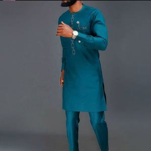 Traje Tradicional Africano Elegante <span class=keywords><strong>de</strong></span> Verano para Hombre, Dashiki <span class=keywords><strong>de</strong></span> 2 Piezas, Camisa y Pantalones, Conjunto Completo, Ropa <span class=keywords><strong>de</strong></span> Diseñador - Product Image 1