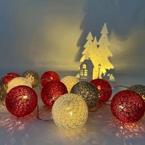 LED Watte bausch Schnur Licht Weihnachts baum Lampe für Indoor Outdoor Urlaub Licht - Product Image 2