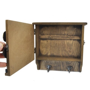 Boîte de rangement Avec 2 Crochets <span class=keywords><strong>Police</strong></span> Boite Auto Plaque Métal Artisanat Ornements De Bureau Bar Café Boutique Décoration Murale Vintage Industriel - Product Image 3