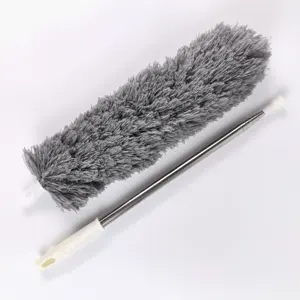 2.8m Telescopic Microfiber Feather Ceiling Duster Versatile Cleaning Tool With Steel Pipe Flexible And Comprehensive