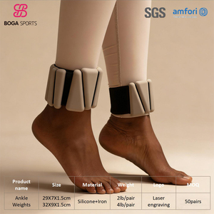 Bracelets lestés ajustables en silicone écologiques pour poignets <span class=keywords><strong>et</strong></span> chevilles, pour unisexe, yoga, entraînement, gym, exercice - Product Image 3