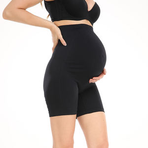 Logo personnalisé Vente en gros Doux Taille haute Levage soutient Ventre <span class=keywords><strong>Grossesse</strong></span> Femmes <span class=keywords><strong>Pantalon</strong></span> de sécurité Yoga Sans Couture Maternité Shorts <span class=keywords><strong>Pantalon</strong></span> - Product Image 4