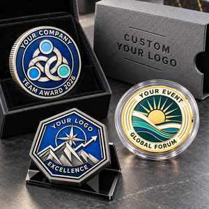 Monedas de Metal Personalizadas para Eventos Corporativos, Premios de Equipo, Monedas de Desafío en Plata, Oro y Bronce, Fabricante OEM ODM - Product Image 1
