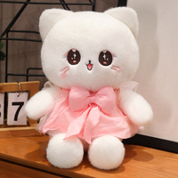 Peluche chat en peluche, design de personnage, importée de Chine, en polyester doux, rembourrage en coton PP, brodée, mignonne, amusante, pour enfants, pour anniversaire