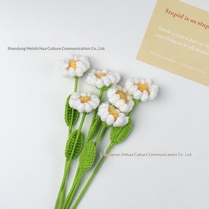 Ramo de Margaritas de Lana Tejida a Mano, Flor de Ganchillo, Regalo para el Día del Maestro o Boda - Product Image 2