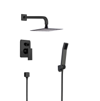kit de robinetterie de douche, robinet de douche, salle de bains, ensemble de système de robinets de pluie noir
