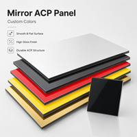 Panneau composite en aluminium multicolore effet miroir, panneau de façade pour villa, signalétique de magasin et décoration de plafond intérieur