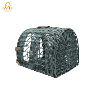 Cama para Perros y Gatos EUR PET con Diseño de Cojín Portátil de Mimbre, Caja de Transporte con Asas, Uso en Todas las Estaciones - Product Image 2