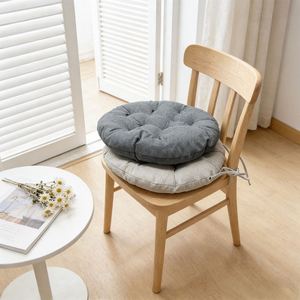 Coussin de chaise de salle à manger en chenille et lin fin tricoté, épaissi, pour chaise de bureau, chaise d'ordinateur, ou coussin d'assise pour étudiant - Vente en gros - Product Image 3
