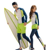 Combinaison de plongée en nylon à séchage rapide, résistante aux méduses, pour hommes et femmes, deux pièces, manches longues, toutes saisons