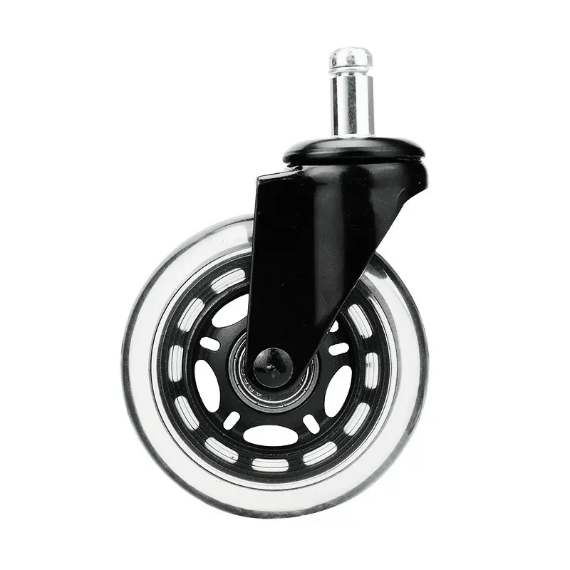 Rodas de borracha para cadeira de reposição, carpete para computador, carpete para mesa, bicicleta esportiva com haste de 11 mm, piso de madeira