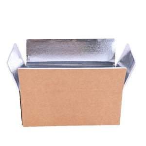 Caja de Cartón Aislante de Aluminio para Cadena de Frío, Caja Plegable de Espuma Aislante para Mariscos, Frutas Frescas, <span class=keywords><strong>Sushi</strong></span>, Gelatina y Alimentos - Product Image 1