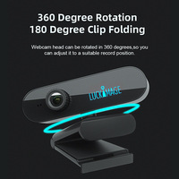 Cámara Web LED Anywii H803B con Logotipo Personalizado, 1080P, 2MP, 30fps, Enfoque Fijo, 90 Grados de Campo de Visión, Cámara Web USB para Reuniones de Oficina
