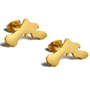 Pendientes de Acero Inoxidable con Mapa de <span class=keywords><strong>Bonaire</strong></span> para Mujer, Aretes Plateados en Oro de 18K, Mapa DE LAS Antillas Holandesas, <span class=keywords><strong>Bonaire</strong></span> - Product Image 3