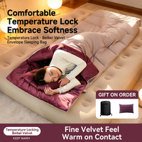 Sac de couchage enveloppant en pongé pour bébé - Tente de camping extérieure pour adulte, hiver, élargi, chaud, rembourré en coton creux