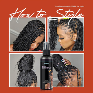 Factory Wholesale Organic Herbal Nourish Hair <strong>Braid</strong> Sheen <strong>Spray</strong> with Strong Hold &amp; Smoothing 120ml - Product Image 4