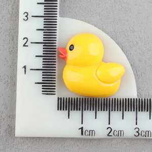 Prix de gros, vente directe d'usine, cabochons en résine à dos plat de forme de <span class=keywords><strong>canard</strong></span> <span class=keywords><strong>jaune</strong></span> artificiel pour bricolage - Product Image 2