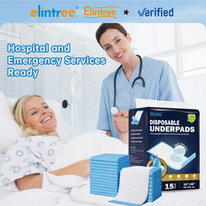 Elintree yatak pedleri yüksek kalite OEM emici tıbbi inkontinans için göğüs pedleri koku kontrolü tek kullanımlık Underpads - Product Image 3
