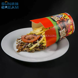 Boîte d'emballage personnalisée pour Kebab Doner 16oz, en papier kraft jetable, avec fond, pour nouilles chinoises, avec logo imprimé et spécifications en aluminium - Product Image 6