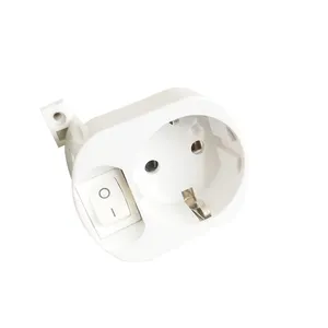 Wholesale Hot Selling 2 Way Travel Adapters without Grounding Electrical Plug Wall Socket with Switch