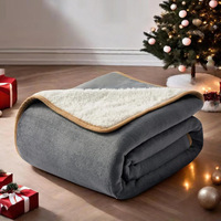 Couverture pour animaux de compagnie en sherpa imperméable haute densité, motif patte mignon, double face, moelleuse, anti-peluchage, lavable, toute saison, pour chats et chiens