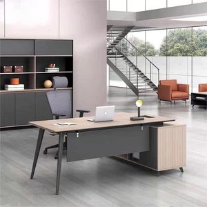 Ensemble de bureau <span class=keywords><strong>et</strong></span> chaise de direction en PVC, style minimaliste moderne, pour usage commercial - Product Image 2