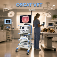 Kit d'endoscopie vétérinaire complet OSCAT EX-59, gastroscope 8 mm avec moniteur d'aspiration et chariot pour lézards et chats