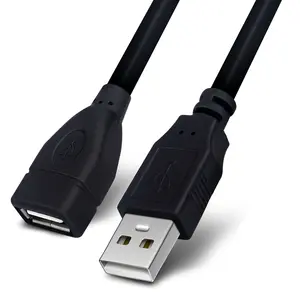 Đen Cáp USB 1.5m 2.0 USB mở rộng một nam đến một nữ M/F Extender Dây cáp dữ liệu