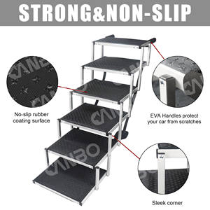 CanboPet Faltbare Hundetreppe für den Außenbereich, tragbare Haustier-Rampe aus Aluminium, Einstiegshilfe für das Auto, Kletterleiter für große Hunde und SUVs - Product Image 3