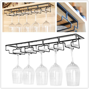 <strong>Under</strong> <strong>Cabinet</strong> Stemware <strong>Wine</strong> Glass Holder <strong>Rack</strong> 12 Glasses <strong>Storage</strong> Hanger Metal Organizer <strong>Rack</strong> for Bar Kitchen - Product Image 4